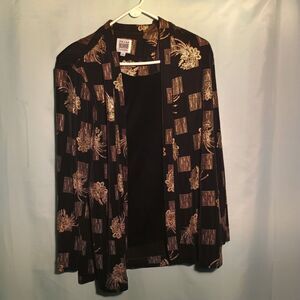 R&M Richards Black Gold Floral Twinset Jacket – Elegant Evening Outfit